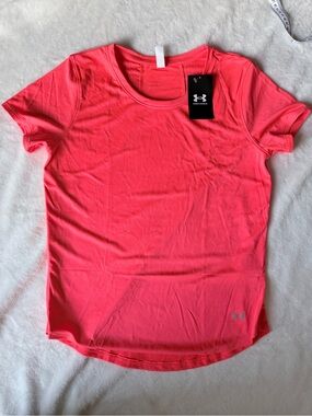 Under Armour Women's Neon Coral Short Sleeve Performance Tee